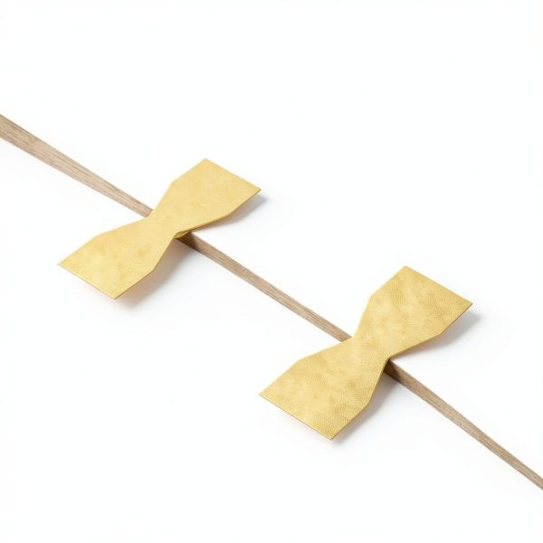 2PCS Solid Brass Bow Tie Brass Patchwork Block, 3.9x1.5 inch Slotted Woodworking Bow Tie Butterfly Inlay Bow Tie, Wood Inlay for Wood Working-2