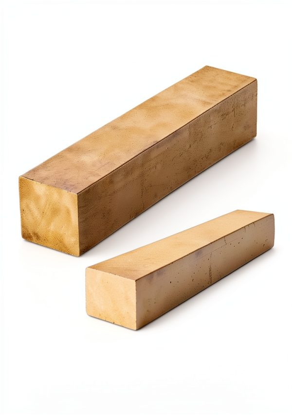 C360 Brass Square Bar - 5" x 1" x 1", Brass Bar Stock-2